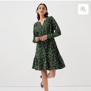 NWT Pact Café Crepe Tiered Dress, 100% organic cotton